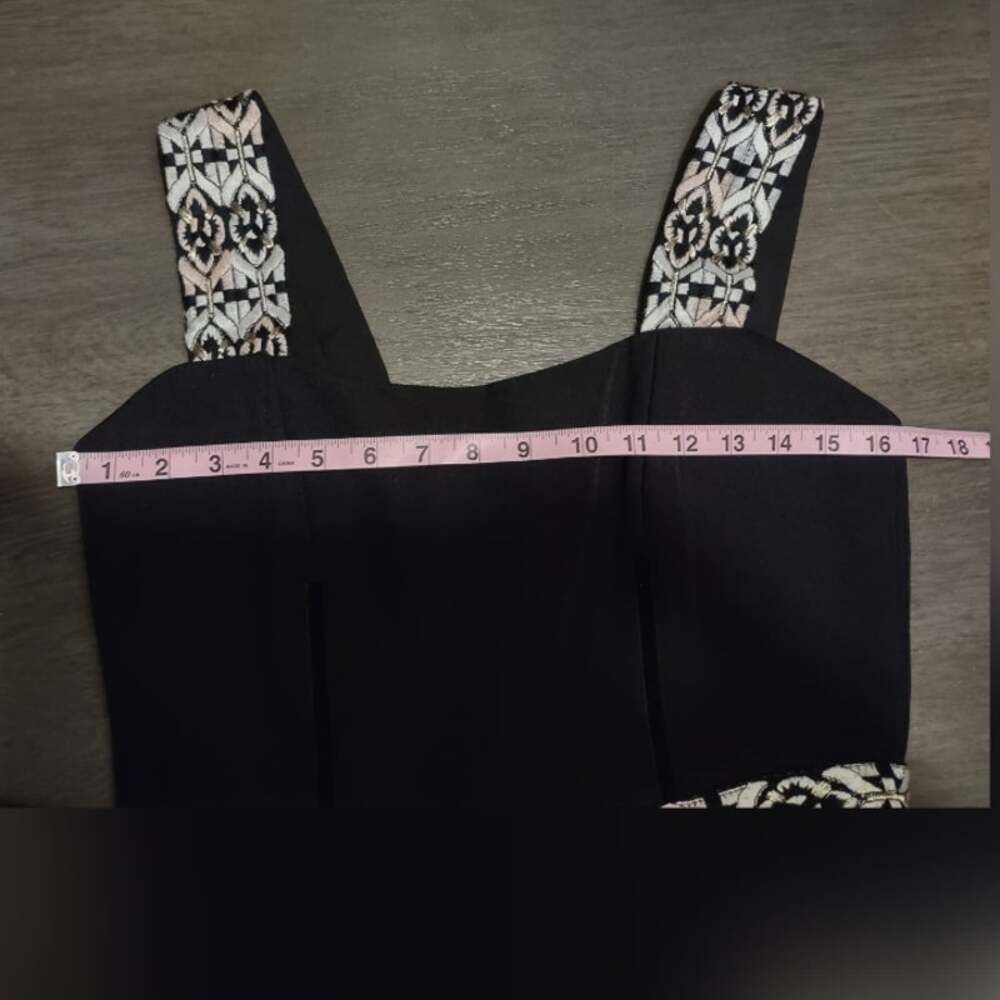 Bronx and Banco Ethnos Ruffle Black Sleeveless Dress Size 6 / Medium - Picture 6 of 16